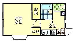 ドリーム・K山王 1Kの間取図画像