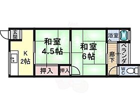 西田文化 201 ｜ 大阪府茨木市五日市２丁目（賃貸アパート2K・2階・31.59㎡） その2