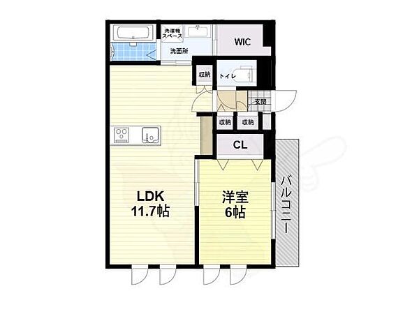 大阪府豊中市岡町北３丁目(賃貸アパート1LDK・2階・47.52㎡)の写真 その2