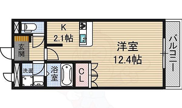 大阪府箕面市彩都粟生南１丁目(賃貸マンション1R・3階・36.00㎡)の写真 その2