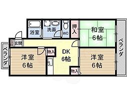 モンテサイドハイツB 2階/-