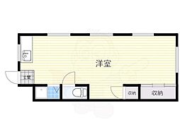 第2西川マンション ワンルームの間取図画像