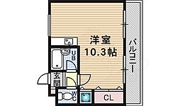 ジュネス別府 ワンルームの間取図画像