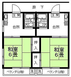コーポ希 1Kの間取図画像