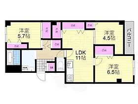 淡路コーポ1号棟  ｜ 大阪府大阪市東淀川区東淡路１丁目（賃貸マンション3LDK・4階・68.34㎡） その2