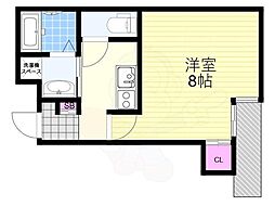 大阪市東淀川区柴島2丁目マンション 1Kの間取図画像
