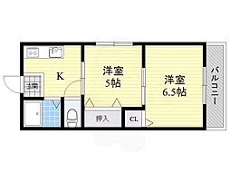 ハイツ寿 2Kの間取図画像