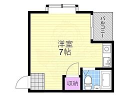 暁マンション ワンルームの間取図画像