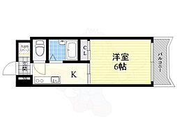 ファイブツー 1Kの間取図画像