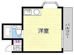 王仏マンション新大阪 ワンルームの間取図画像