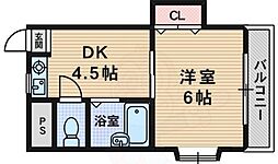 サザンヴィレッジ21 1DKの間取図画像