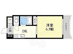 ファイブツー 1DKの間取図画像