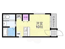 久原マンション ワンルームの間取図画像
