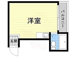 プレアール下新庄2 ワンルームの間取図画像