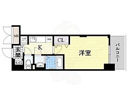 Luxe淡路3 1Kの間取図画像