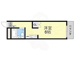 パル下新庄 ワンルームの間取図画像
