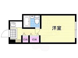 ステュディオ新大阪 ワンルームの間取図画像