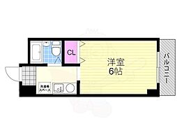 ラ・フォーレ大桐 ワンルームの間取図画像