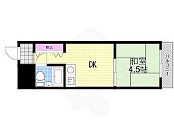 シャンボール第3新大阪 1DKの間取図画像