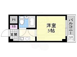 OSKY21 1Kの間取図画像