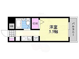 オーティーハイツ上新庄 1Kの間取図画像