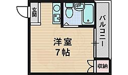シャトー亜寿香 ワンルームの間取図画像