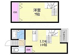 エクト2 1LDKの間取図画像