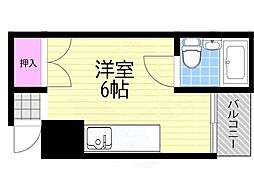 ローズハウス ワンルームの間取図画像