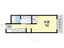 エステムコート新大阪Xザ・ゲート 1Kの間取図画像