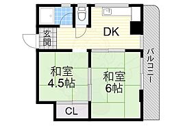 サンヒルズ 2DKの間取図画像