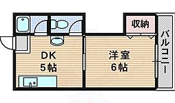 サンハイツ 1DKの間取図画像