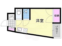 コーポはる ワンルームの間取図画像