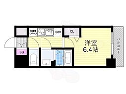 プレサンス淡路駅前 1Kの間取図画像