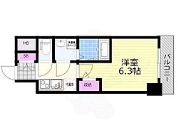 プロヴィスタ新大阪イーストゲート 1Kの間取図画像