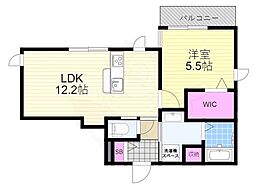 Chez-toi下新庄 1LDKの間取図画像