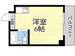 ジオナ柴島1 ワンルームの間取図画像