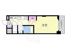 Luxe淡路3 1Kの間取図画像