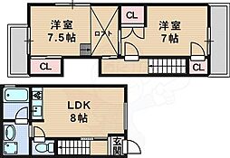 アイビース菅原 2LDKの間取図画像