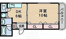フランシール 1DKの間取図画像