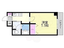 ルミエール新大阪 1Kの間取図画像