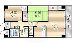 メルヴェーユコマドリ 2LDKの間取図画像