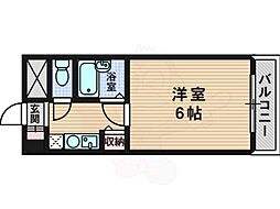 メイワハイツ小松 1Kの間取図画像