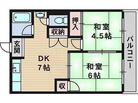 コーポくにじま_間取り_0