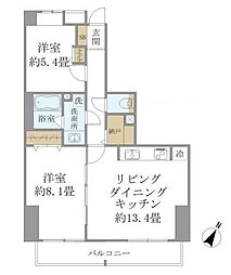 SS.FLAT神楽坂south 2LDKの間取図画像