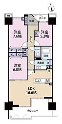 桂パークハウスフェリシアイースト 3LDKの間取図画像