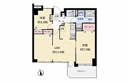 ナイスアーバン大和町 2LDKの間取り