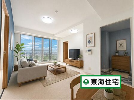 【リビング】全室カーペット・クロス張替え済み。照明器具付。※写真は一部CG加工しております