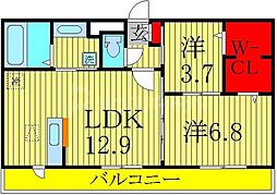 JR常磐線 柏駅 バス15分 榎木戸下車 徒歩14分の賃貸アパート 1階1LDKの間取り