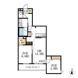 間取図画像 2LDK