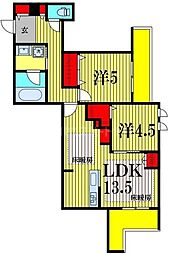 プレミアメゾン 2LDKの間取図画像
